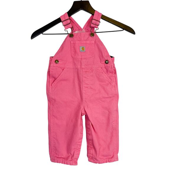 Carhartt Other - Carhartt Girls Pink Cotton Overalls Lined - 12M 9-12 Months